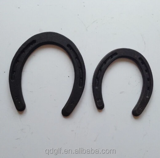 Black Personalised Toe Weighted Plastic horseshoes