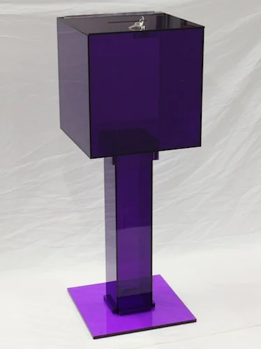 Custom made Church Charity Display box  Acrylic donation ballot case