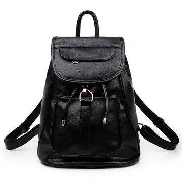 Women Girls  PU Leather Backpack Sports Satchel Backpack