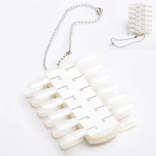 2016 hot sale 24 Tips Nail Art Display Polish Colors Pallette On Chain Portable Practice