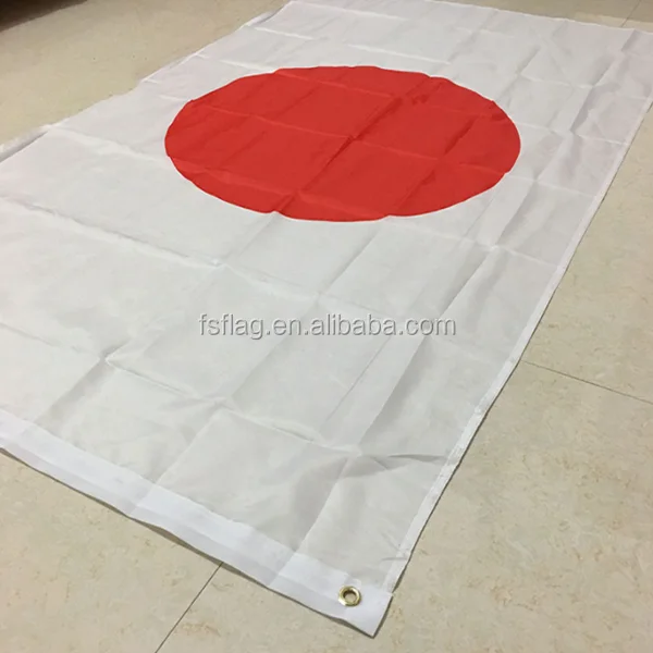 Factory Direct 75D polyester 3X5 150x90cm Silk Screen Print Country Flag Japan Flag In Stock