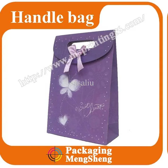 Brown Kraft Paper Handle Shopping Gift Merchandise Carry Bags For Wedding Favors