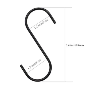 Stainless steel S type shape hook metal J hook, S hook for kitchen hanger
