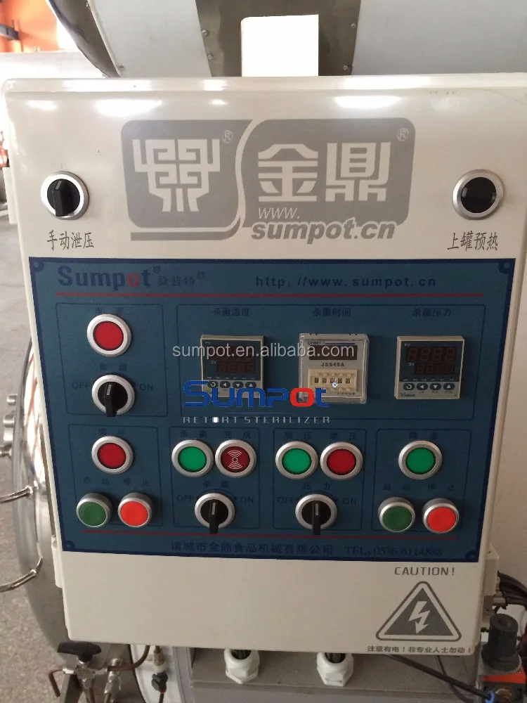 Static Hot Water Immersion Retort Machine Semi-automatic for Pouch Sweet Corn Pouch Food Steam Boiler