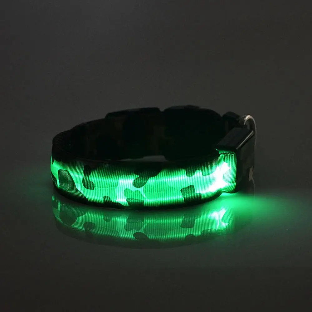 Wholesale OEM Manufacture Leading Blazin Safety Led  Pet Dog Collar Glow Luminous Flashing Lights Neck Strap