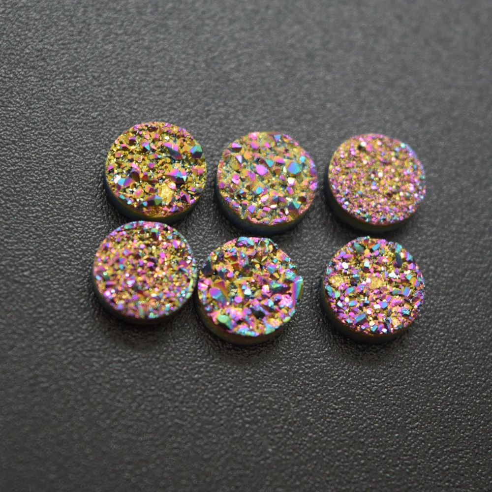 Factory Price Rainbow Red Natural Agate Druzy