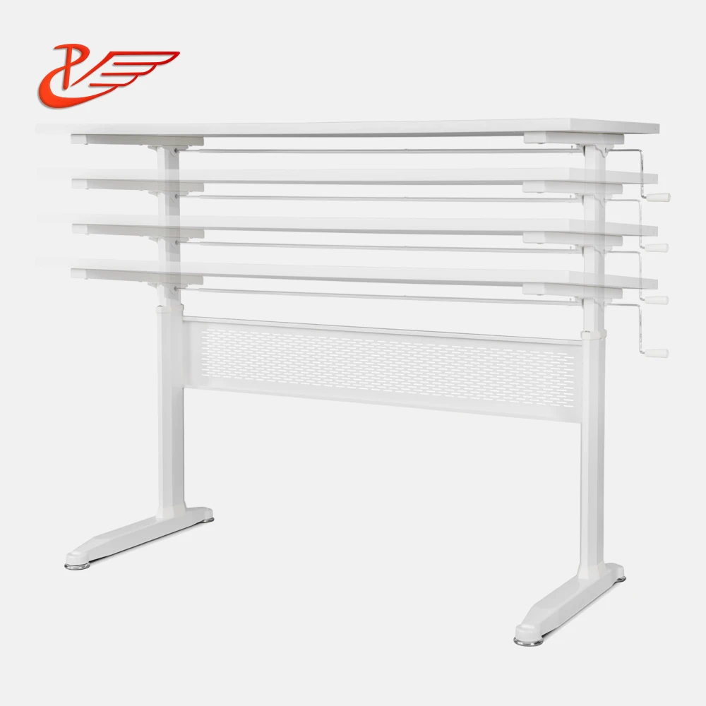 
adjustable office table modern style office table, metal frame office table 
