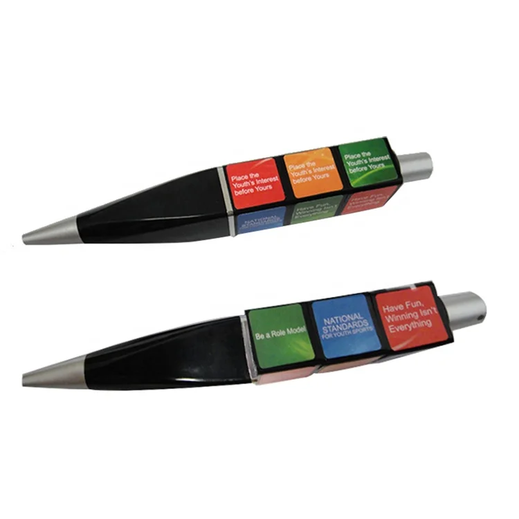 Promotion novelty magic cube ball pen puzzle game pen