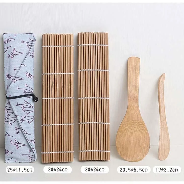 Perfect Bamboo Sushi Maker set, Carbonized Rolling Mat for Mold-Resistant Beginner Sushi Making Kit