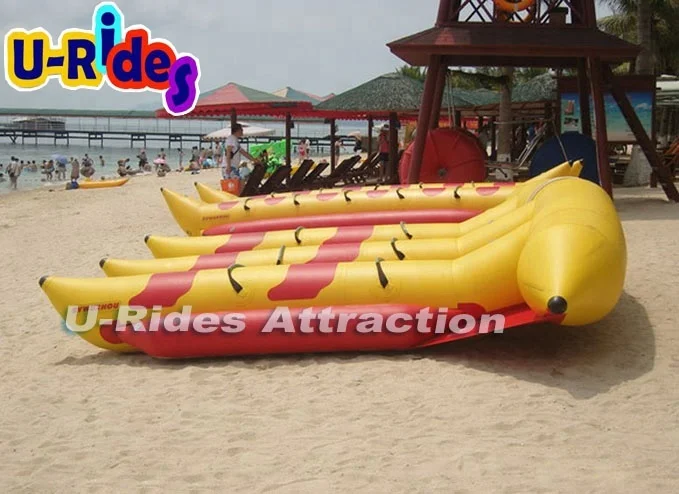 Outdoor 6-Seat Inflatable Fly Fish Boat Made of Durable 0.9mm PVC Material for Water Play Equipment