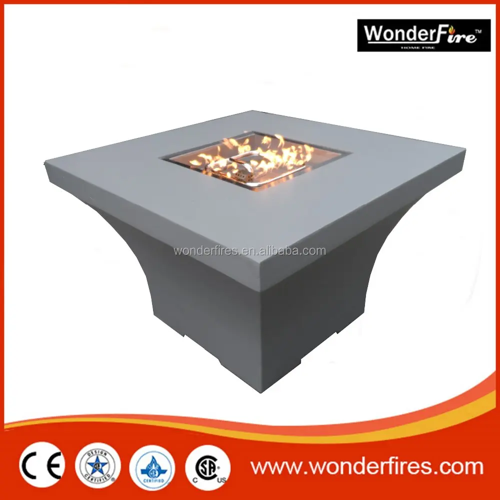Square Magnesia outdoor Gas Fire Pit/outdoor fire pits