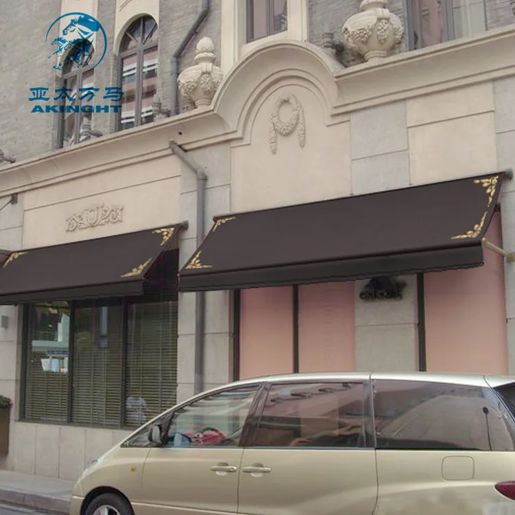 Window Sunshade Rain Canopy Outdoor Decoration motorized drop arm retractable awning
