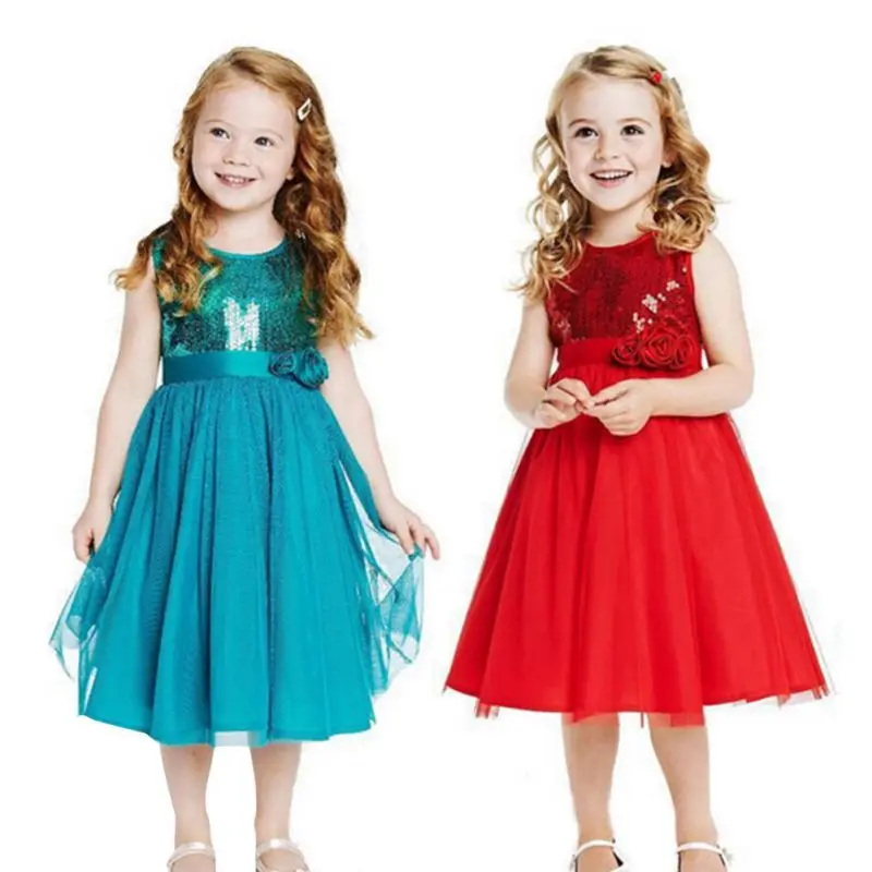 Baby Princess Kids Girls Christmas font b Fancy b font Flower Party Gown Formal font b