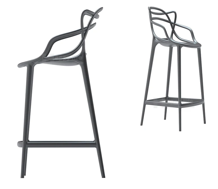 New design master commercial bar furniture black high plastic stool chair