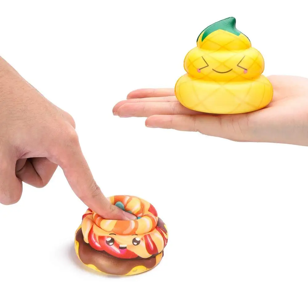 Squishy kawaii soft jumbo pu poo squishy cream scented stress release squishy slow rising toy