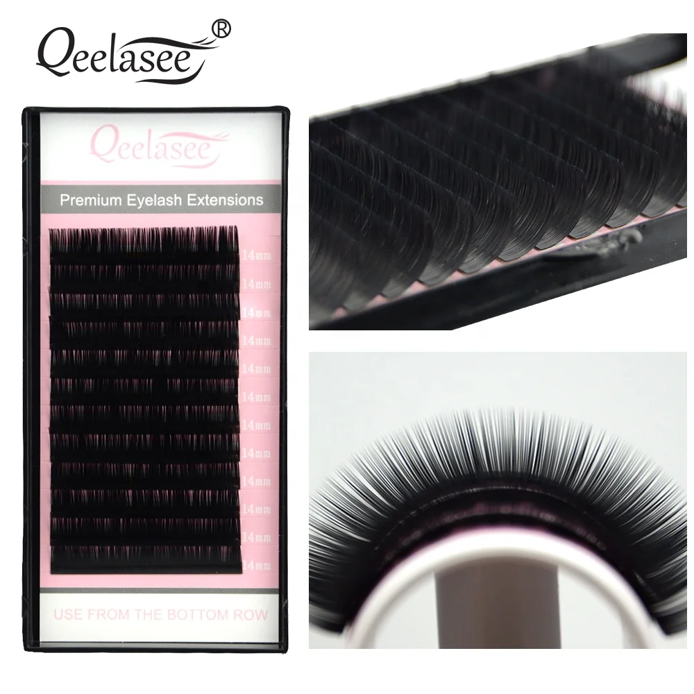 Qeelasee easy to fans camellia mink volume eye lash eyelash extensions