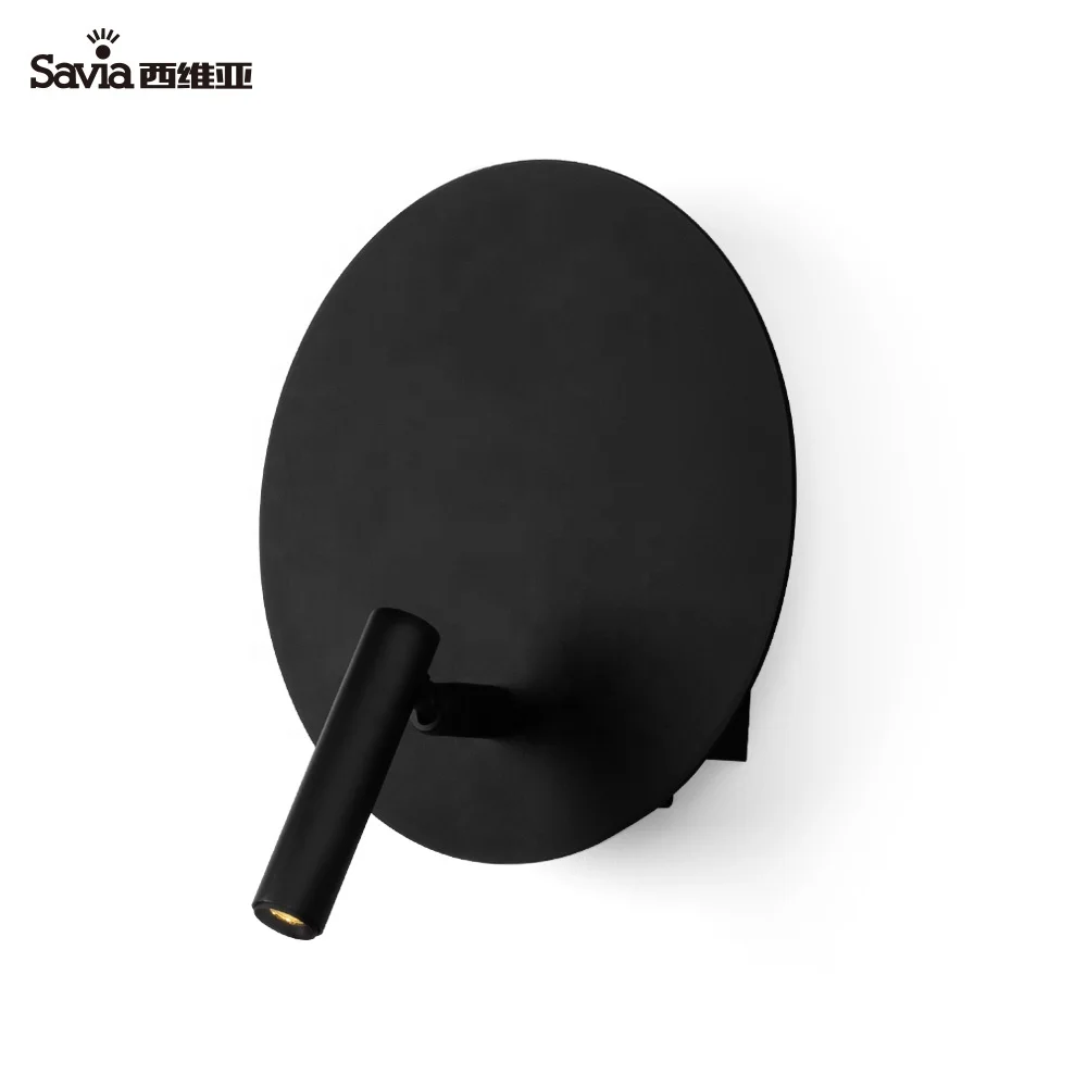 Savia aluminium led wall lights 3W+5W adjustable beam angle modern indoor reading light for bedside/hotel/living room