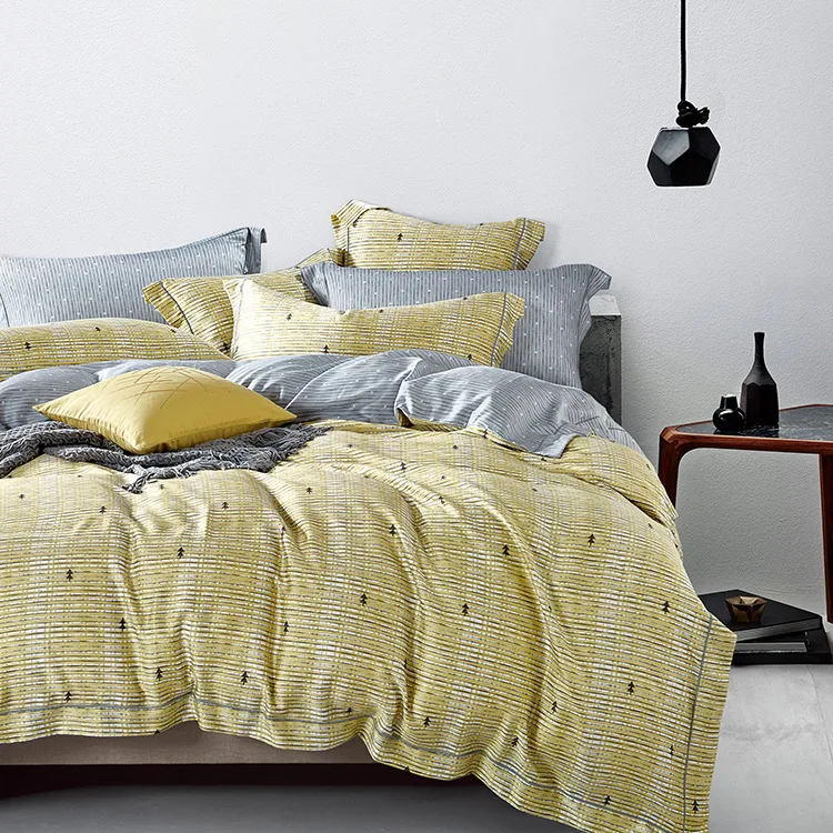 High Quality Hotel Tencel Lenzing Tencel Fabric 4 Pieces Duvet Cover Set