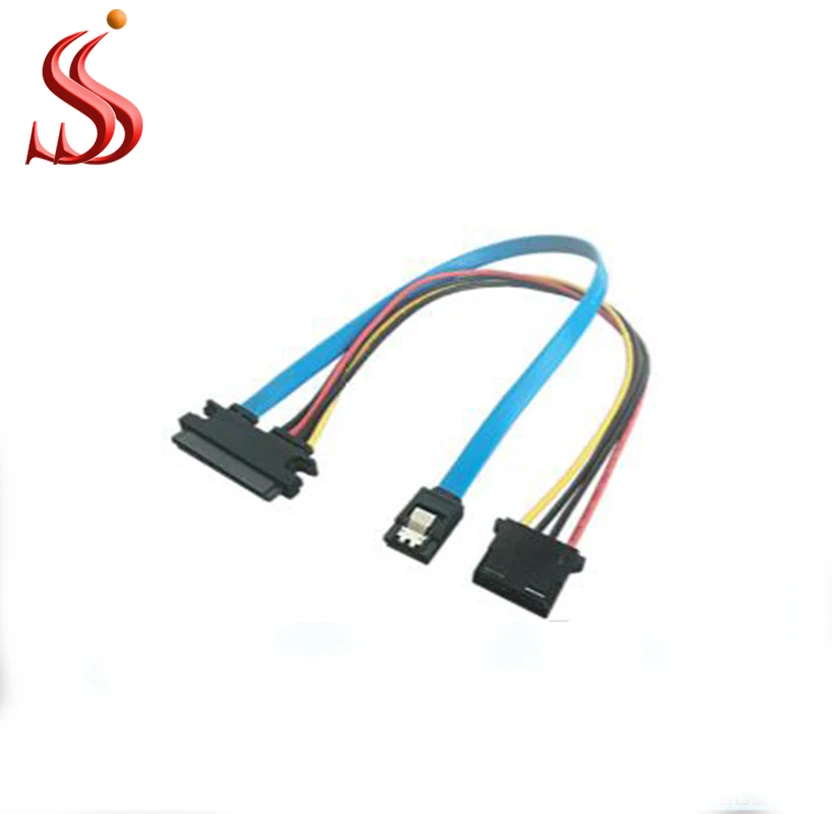 SATA22P To 7Pin +4Pin Power Cable/7+15pin Sata 22Pin to SATA 7pin and 4Pin Power cable