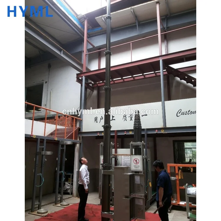 telescopic mast for antenna and camera and lighting
