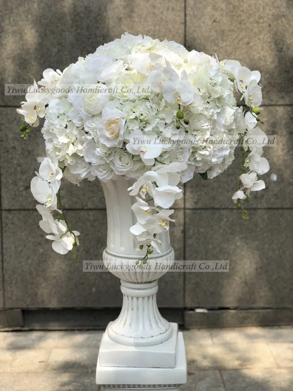 
LFB992 Elegant hanging latex orchids white wedding flower ball table centerpiece luxury party flower arrangement 