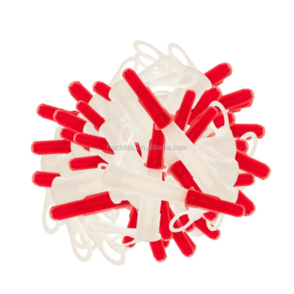 Pack of 50 Silicone Tube Nozzle Caps - Re-sealable Mastic Cartridge Spare Nozzles Screw Covers