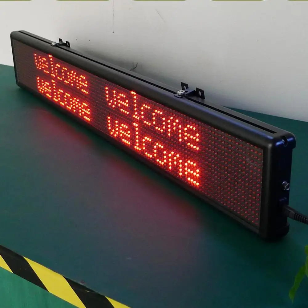 p10 outdoor led module single red 96x16 led scrolling message board
