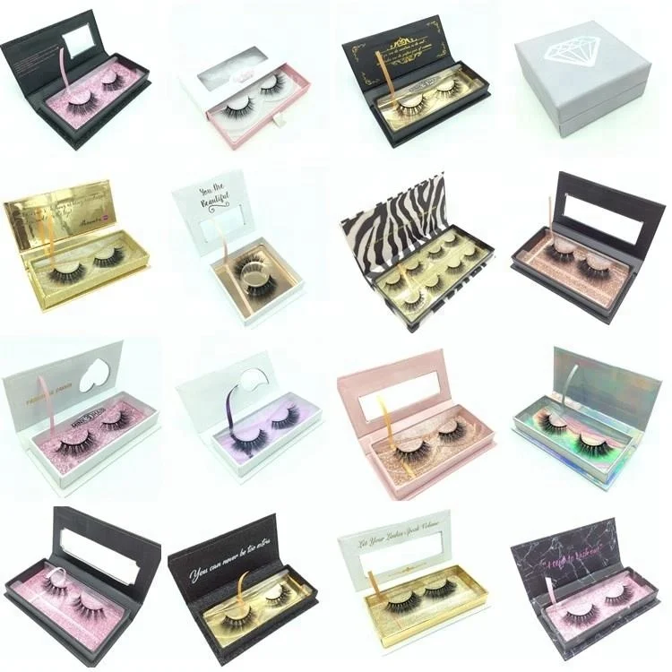 Custom Packing Box Magnetic False Eyelashes Magnetic Eyelash Private Label 3D Mink Lashes Own Brand Eyelashes