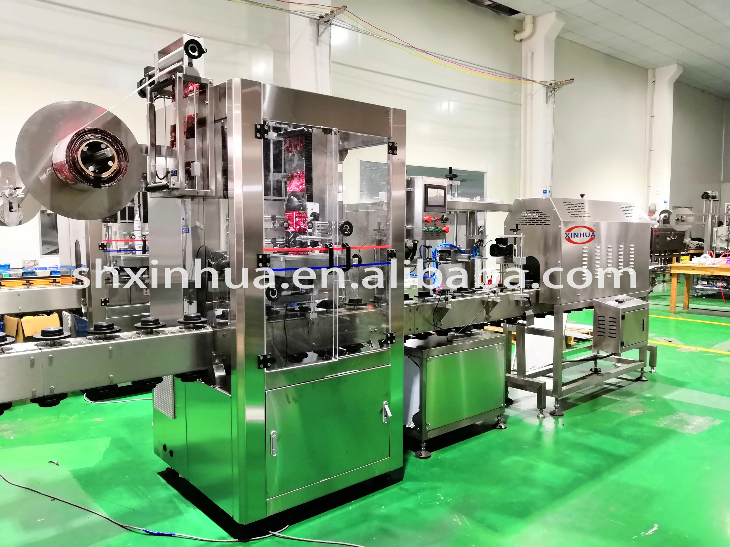 Automatic tape label wrapping machine tape packing machine line