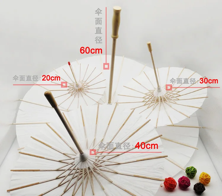 [i Am Your Fans] Sufficient Stock! Kids Diy White Paper Umbrellas 10cm 15cm  20cm 30cm Are Available Kid Fan