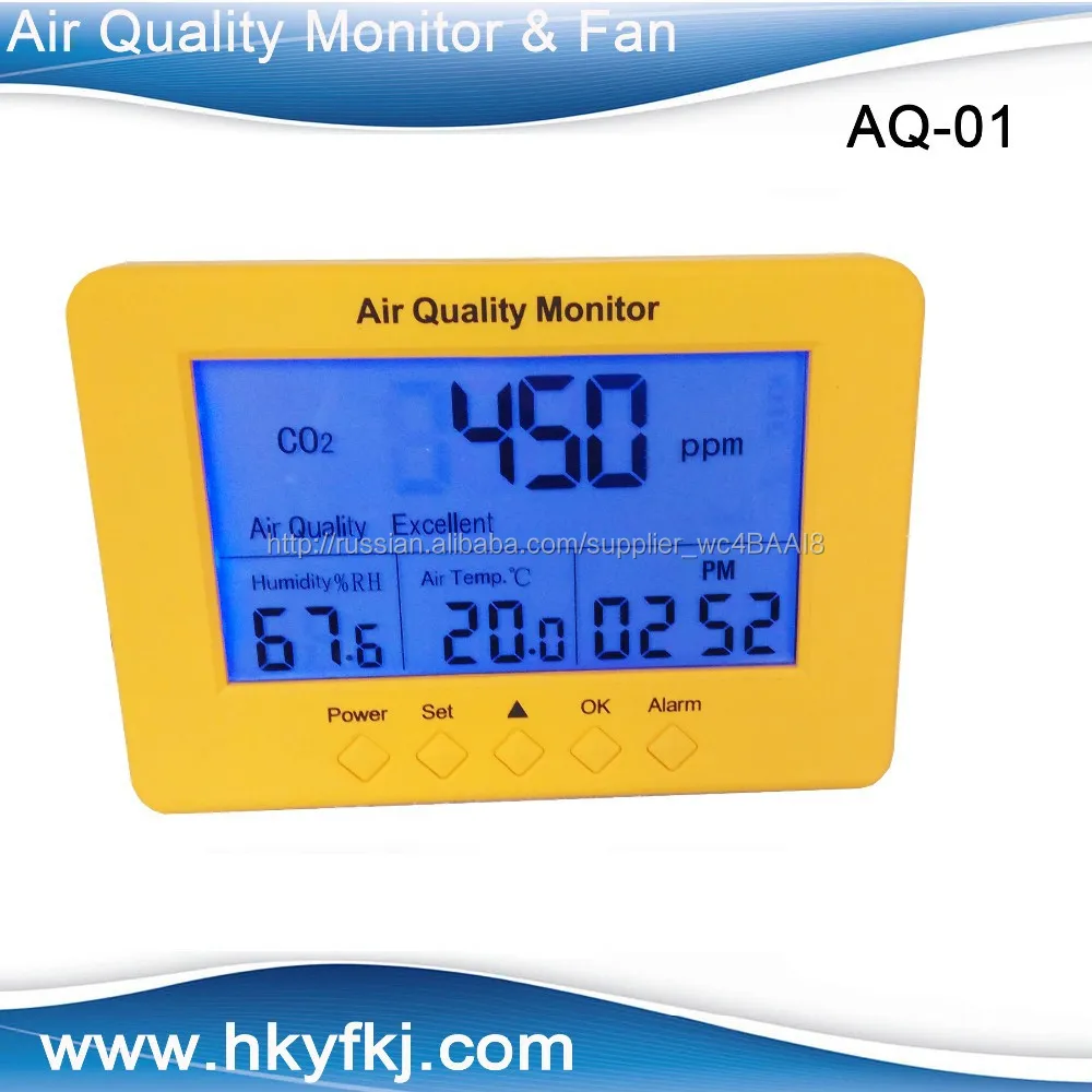 Парниковых качество воздуха детектор со2 монитор крытый датчик co2 с термометр гигрометр AQ-01