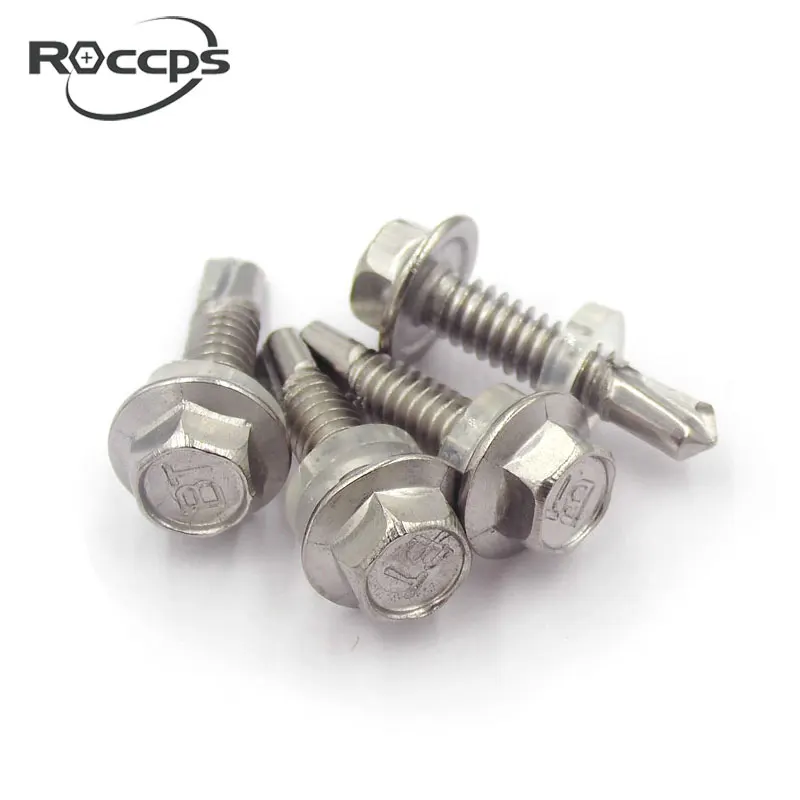 Hex head self-drilling screws SUS410, SUS304, SUS316