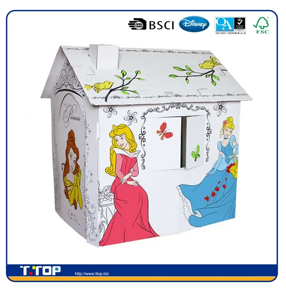 
FSC & BSCI & FAMA Paper Doll House Doll Cardboard Playhouse Doors 