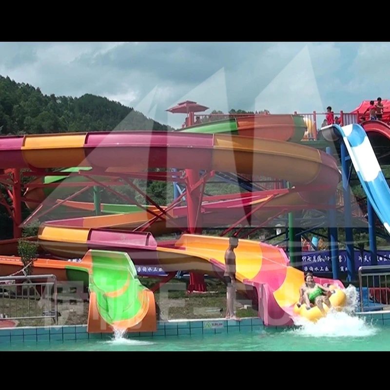 China Guizhou BLGH 30,000 Fiberglass Water Slide / Wave Pool / Family Water Playground Water Park