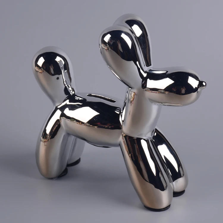 Balloon Money Bank Electroplated Ceramic