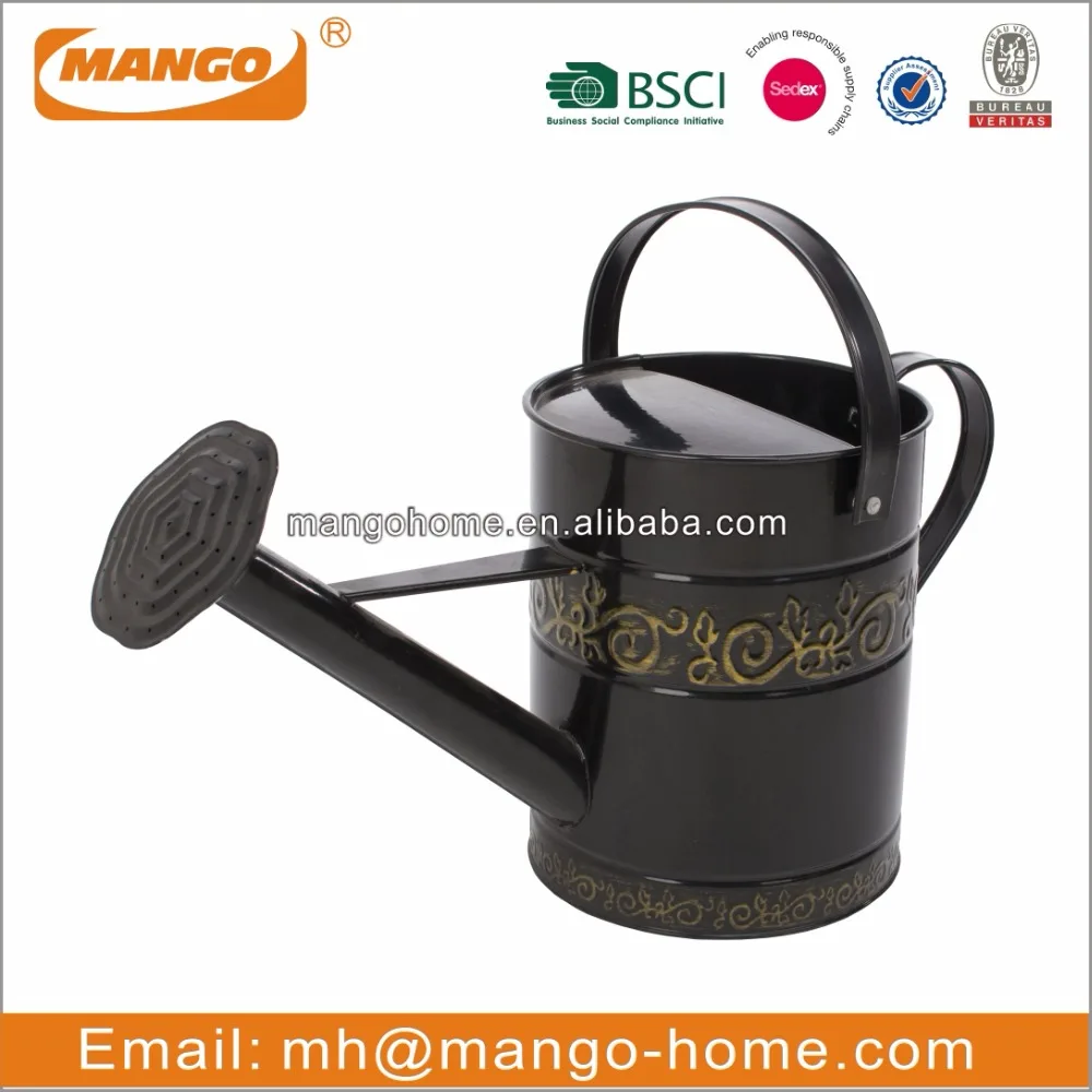 Countryside Garden Watering Can Metal Flower Pot