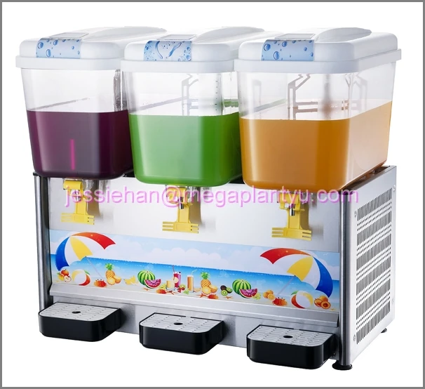 
hot and cold two 9L tanks orange glass juice dispenser for sale 