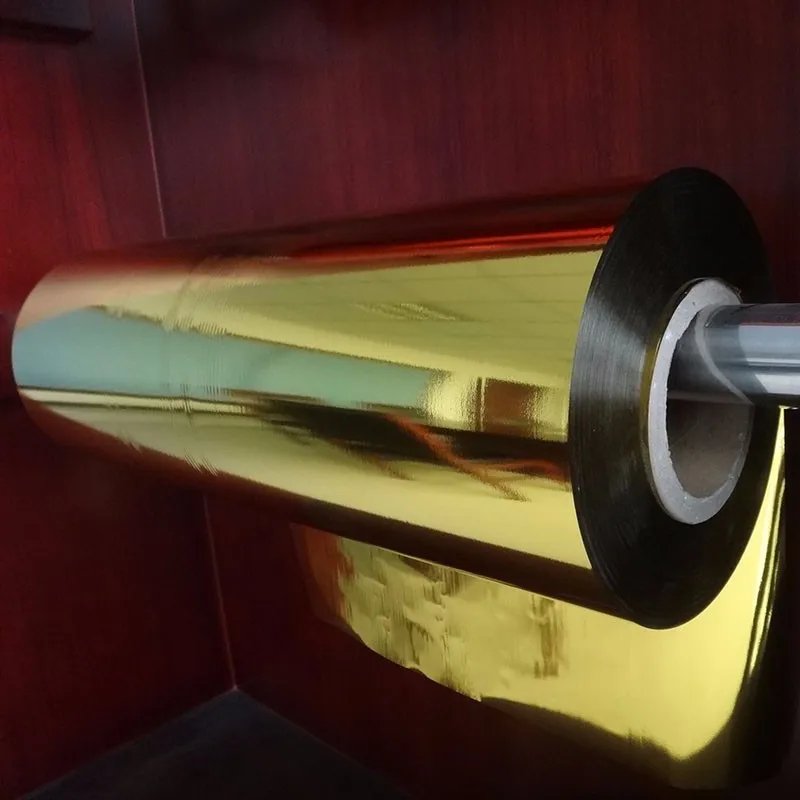 mpet metalized pet film 12mic 23mic metallic yarn slitting