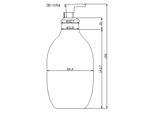
10oz screen printing plastic shampoo bottle shower gel bottle with pump 