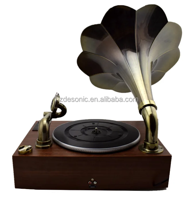 vintage design guangdong electric gramophone with horn