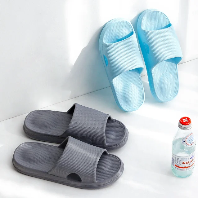 Fashionable and simple bathroom slipper female household outdoor EVA antiskid soft sole couple men shoes