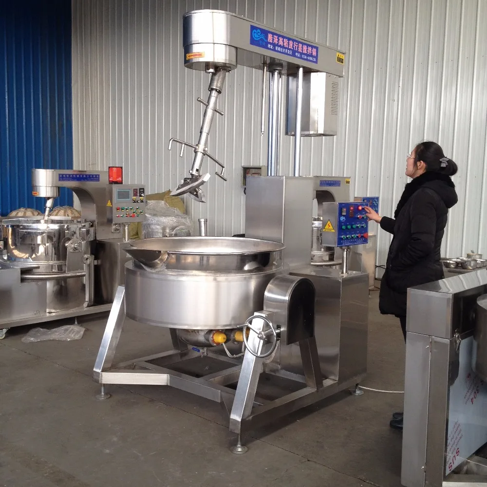 Commercial Equipment Sauce Cooking Kettle with Mixer Mung bean paste Making Machine