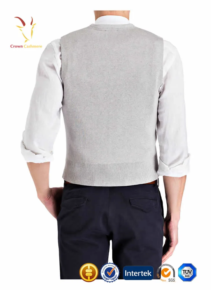 V Neck Merino Wool Cashmere Vest Men
