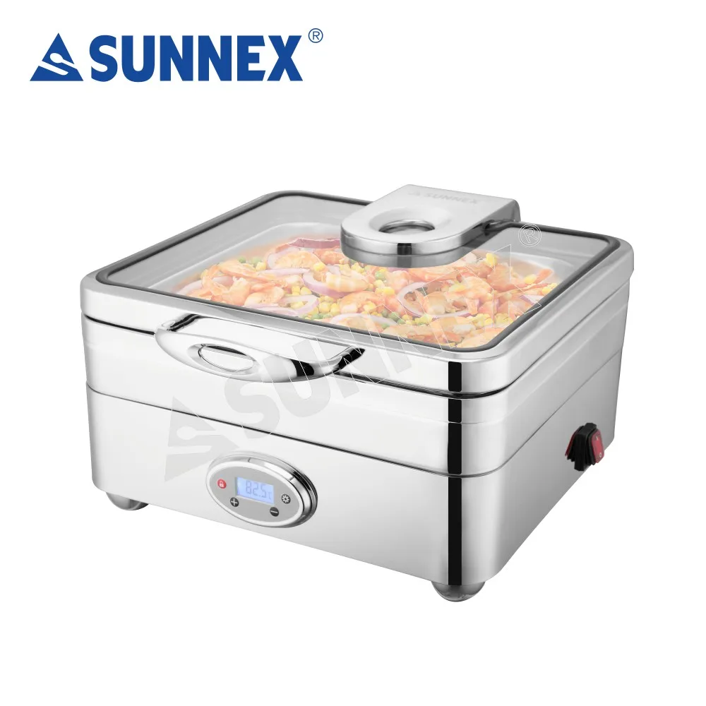SUNNEX 2022 Новая Профессиональная прямоугольная из нержавеющей стали 9Ltr. Широкая стеклянная гидравлическая Крышка Для петель