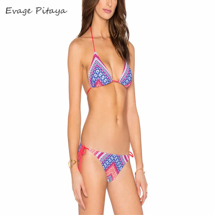 Chinese Factory Dropshipping 2018 New Instagram Aliexpress Thong Bikini Bottom g String Halter Tan Through Swimwear