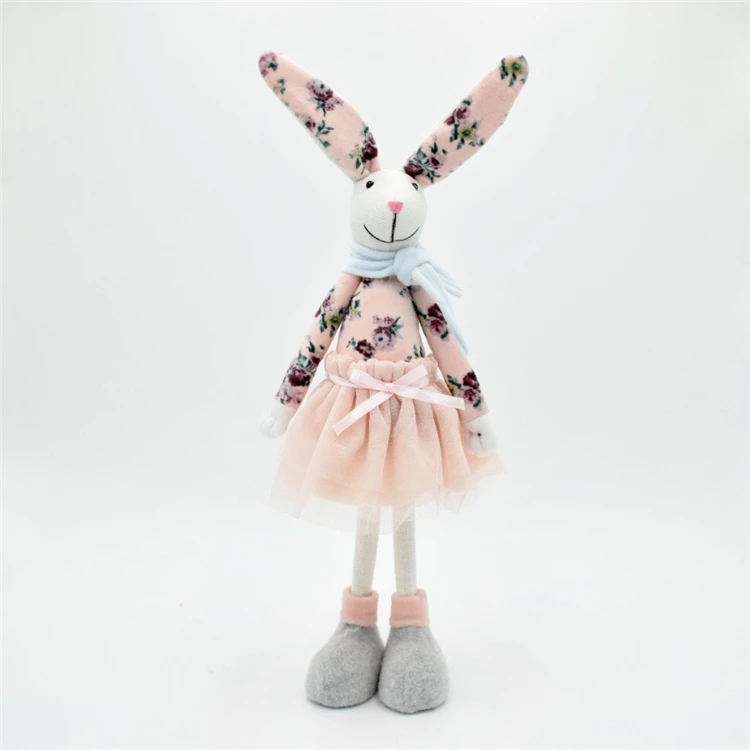 Предмет украшение кролик Декор пасхальные поделки идеи ткань 2021 новый кролик украшение для дома с цветочными продуктами синий дизайн на заказ