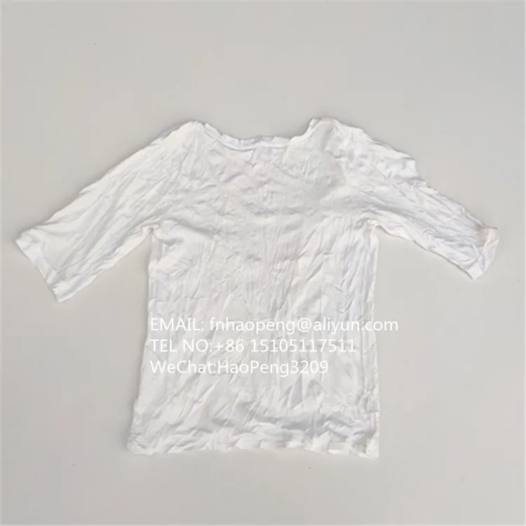 white color cut t shirt cotton rags 25 kg bales