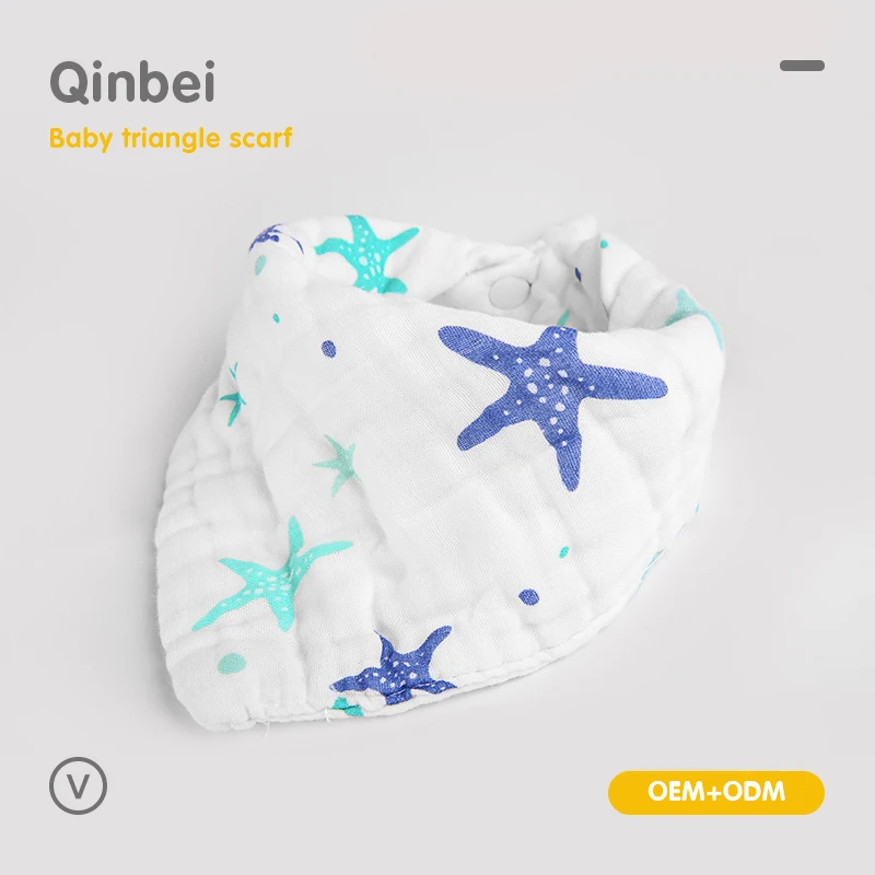 Organic Cotton  Infant Toddler Drooling bibs  baby soft  bibs muslin baby bibs