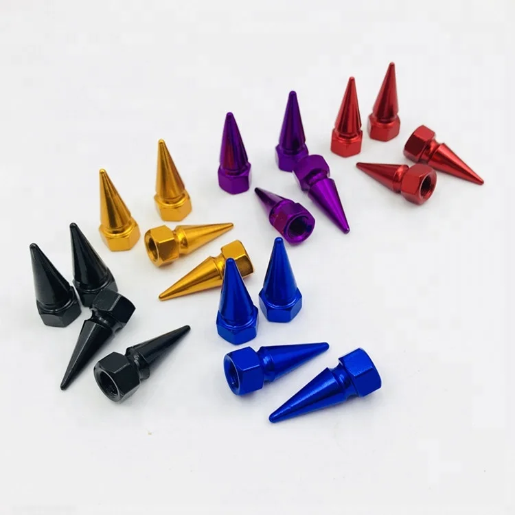 4x Car Truck Aluminum Tire Rim Valve Stems Wheel Tyre Air Caps Dust Cover Black