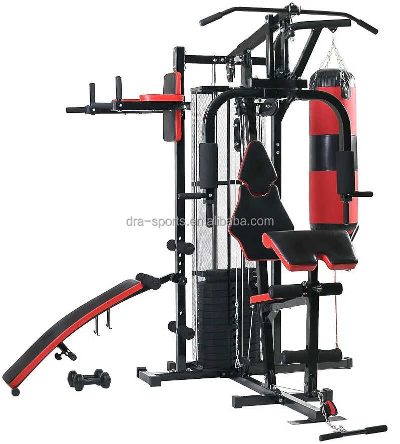 
Home gym equipment multi station bench machine squat hand weights set pull up excercise 